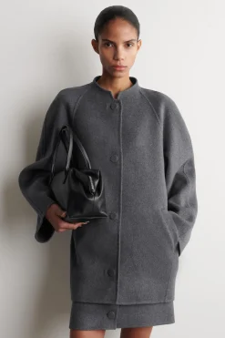 ABGERUNDETE JACKE AUS DOUBLEFACE-WOLLE