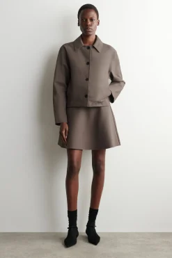 ABGERUNDETE JACKE AUS JERSEY