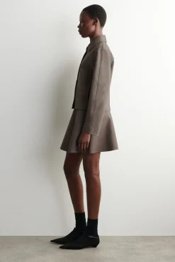 ABGERUNDETE JACKE AUS JERSEY