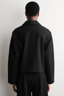 ABGERUNDETE JACKE AUS JERSEY