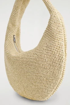 ABGERUNDETE SCHULTERTASCHE - STROH