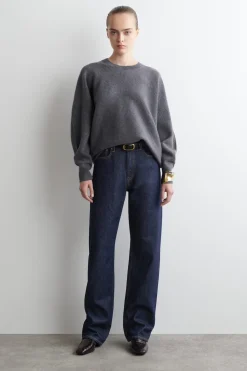 ABGERUNDETER PULLOVER AUS DOUBLEFACE-WOLLE