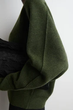 ABGERUNDETER PULLOVER AUS DOUBLEFACE-WOLLE