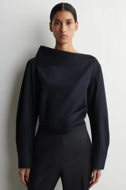 ASYMMETRISCHE BAUMWOLLBLUSE