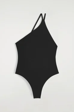 ASYMMETRISCHER BADEANZUG AUS DOUBLEFACE-MATERIAL