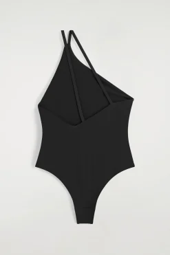 ASYMMETRISCHER BADEANZUG AUS DOUBLEFACE-MATERIAL