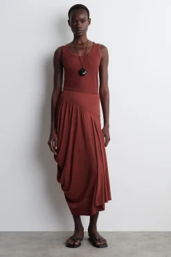ASYMMETRISCHER DRAPIERTER MIDIROCK