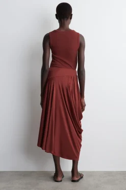 ASYMMETRISCHER DRAPIERTER MIDIROCK
