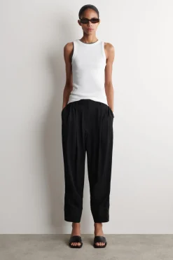 BALLONHOSE AUS TWILL MIT FALTEN