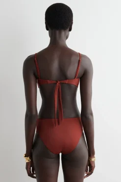 BANDEAU-BIKINIOBERTEIL MIT RAFFUNG