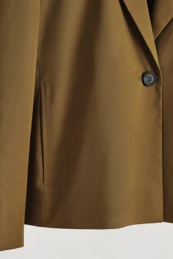 BAUMWOLL-BLAZER MIT EINEM KNOPF