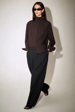BAUMWOLLBLUSE MIT BIESEN