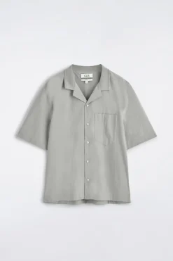 BAUMWOLLBLUSE MIT REVERS-KRAGEN