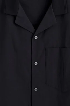 BAUMWOLLBLUSE MIT REVERS-KRAGEN