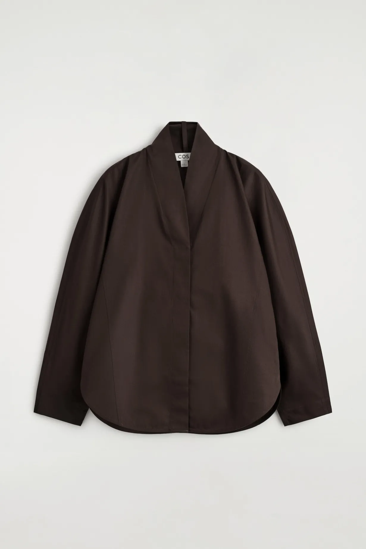 BAUMWOLLBLUSE MIT SCHALKRAGEN