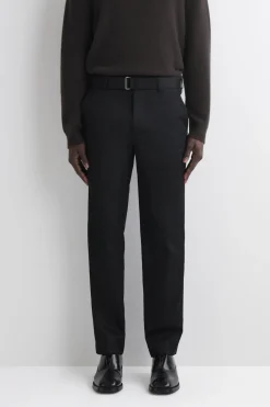BAUMWOLLHOSE MIT GERADEM BEIN UND GÜRTEL
