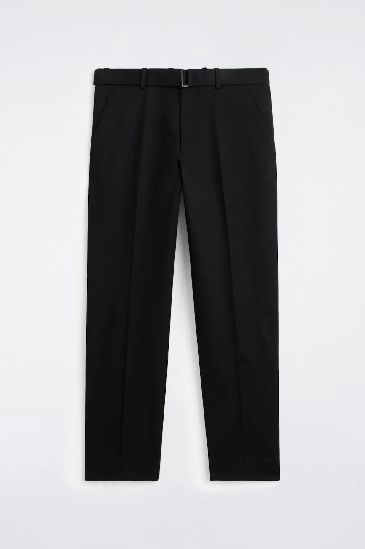 BAUMWOLLHOSE MIT GERADEM BEIN UND GÜRTEL