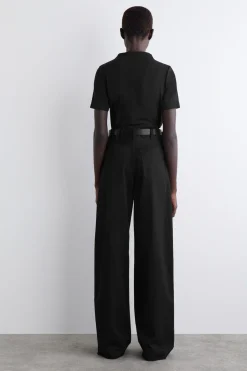 BAUMWOLLHOSE MIT WEITEM BEIN