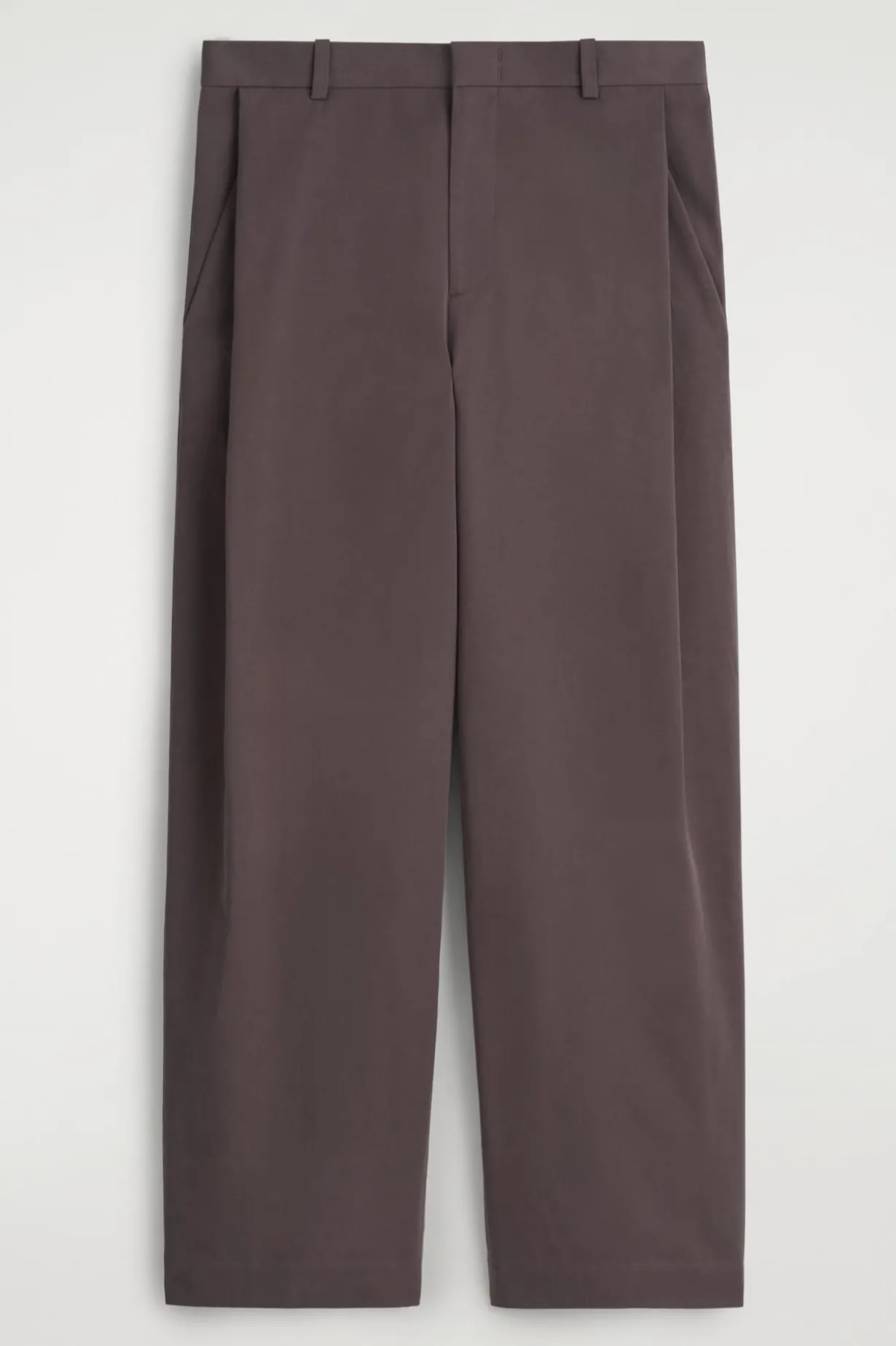 BAUMWOLLHOSE MIT WEITEM BEIN UND FALTEN