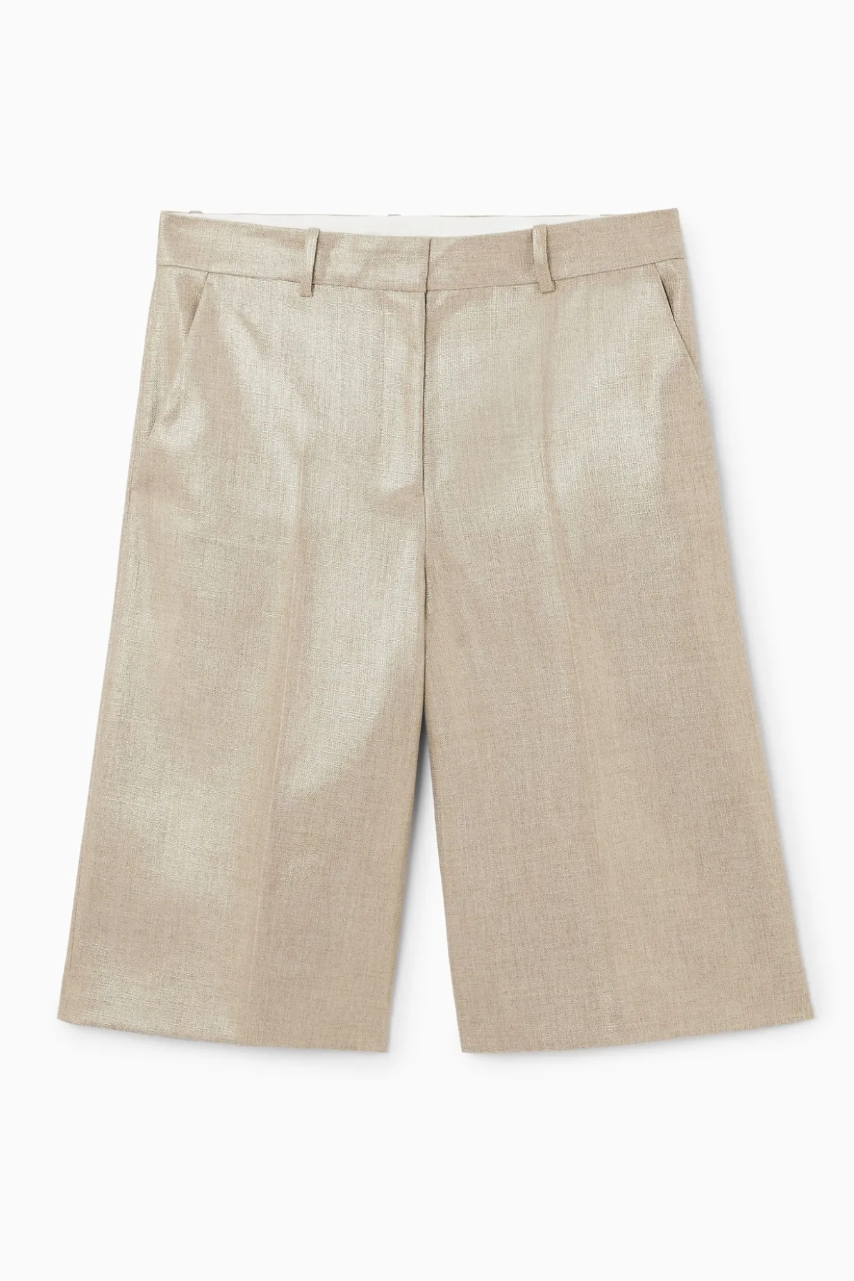 BERMUDASHORTS AUS METALLIC-HOPSACK