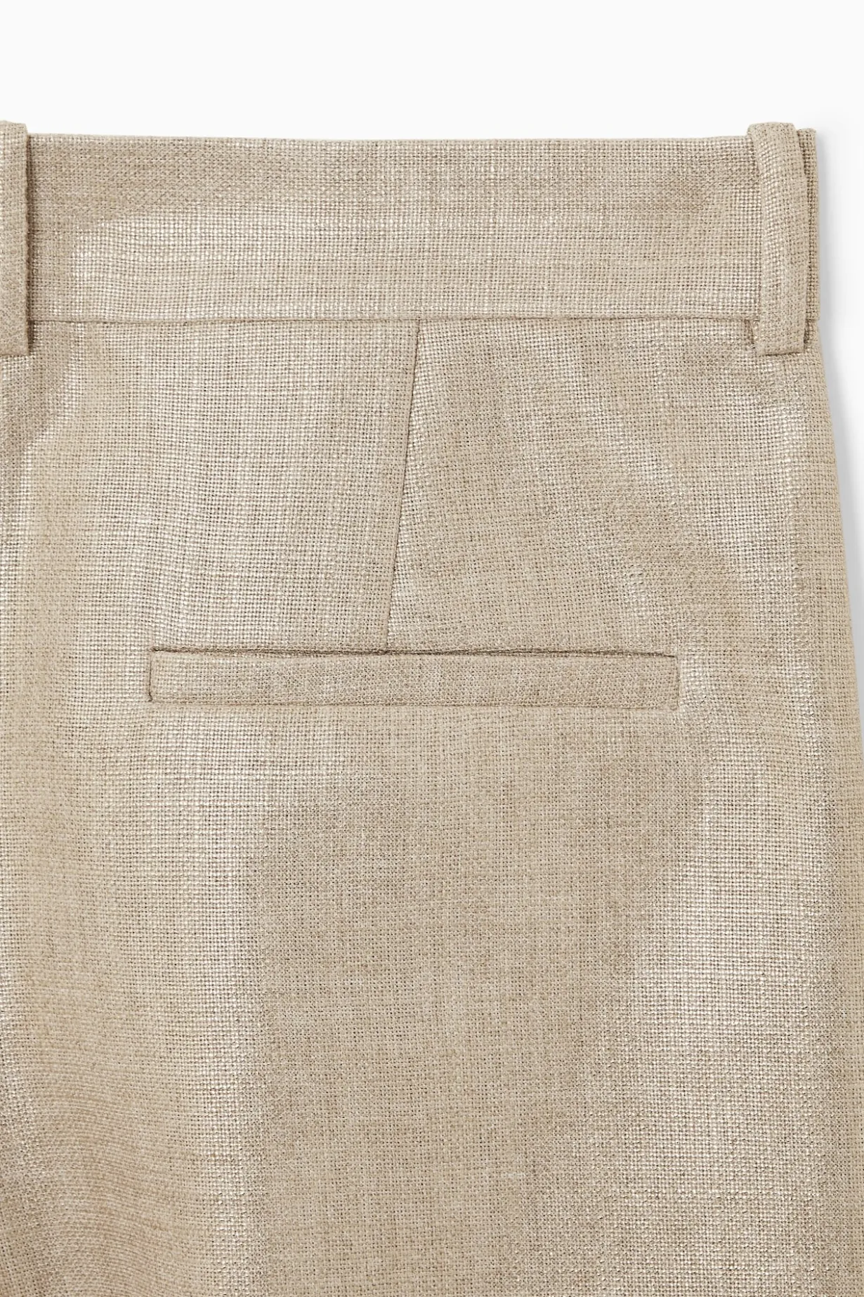 BERMUDASHORTS AUS METALLIC-HOPSACK