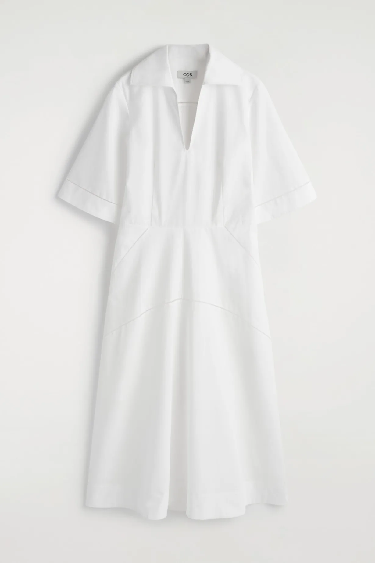BESTICKTES MIDIKLEID AUS PIMA-BAUMWOLLE