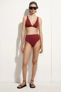 BIKINIHOSE AUS SCUBA MIT HOHEM BUND