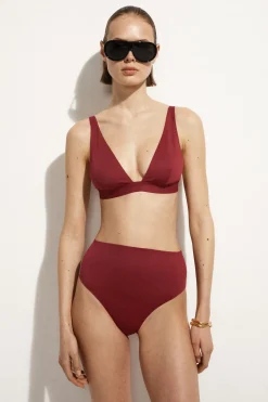BIKINIHOSE AUS SCUBA MIT HOHEM BUND