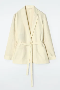 BLAZER AUS BAUMWOLLE MIT BINDEGÜRTEL