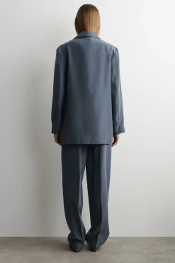 BLAZER AUS SEIDE IN KNITTEROPTIK