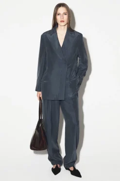 BLAZER AUS SEIDE IN KNITTEROPTIK