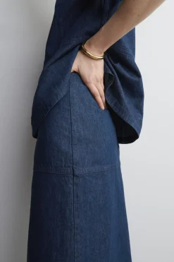 BLEISTIFTROCK AUS DENIM