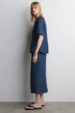 BLEISTIFTROCK AUS DENIM