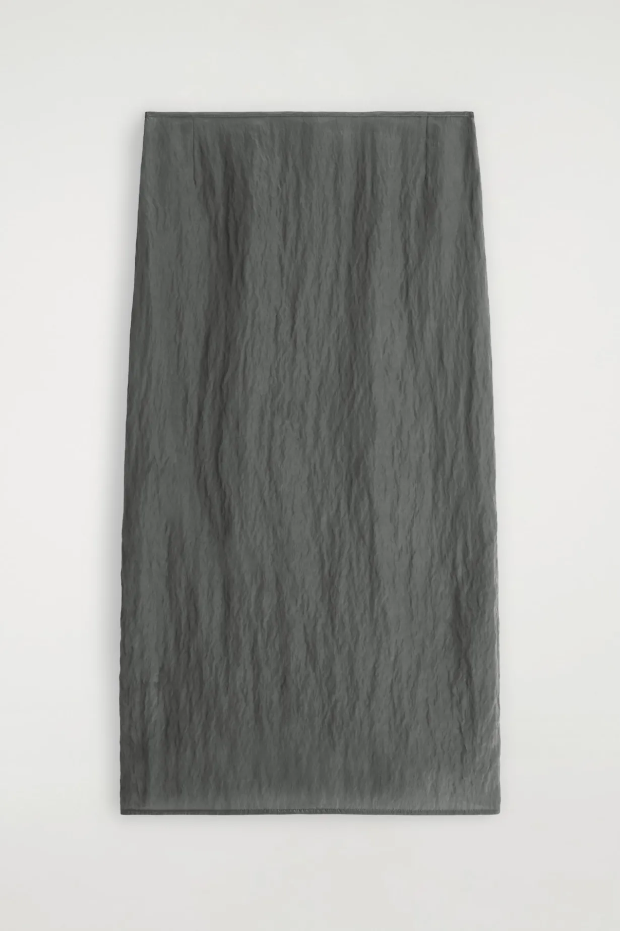 BLEISTIFTROCK AUS SATIN IN KNITTEROPTIK