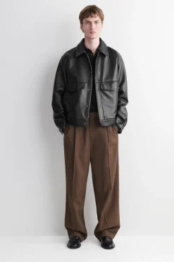 BLOUSONJACKE AUS LEDER
