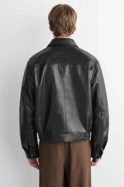 BLOUSONJACKE AUS LEDER