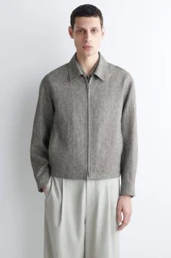 BLOUSONJACKE AUS LEINEN