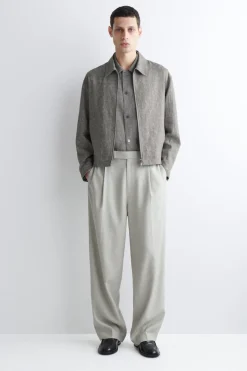 BLOUSONJACKE AUS LEINEN
