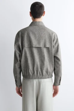 BLOUSONJACKE AUS LEINEN