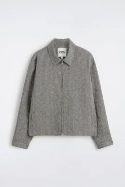 BLOUSONJACKE AUS LEINEN