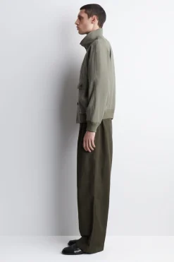BLOUSONJACKE AUS TWILL MIT STEHKRAGEN
