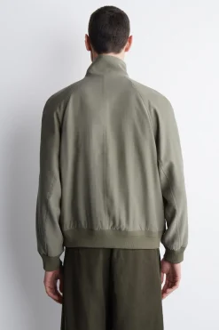 BLOUSONJACKE AUS TWILL MIT STEHKRAGEN
