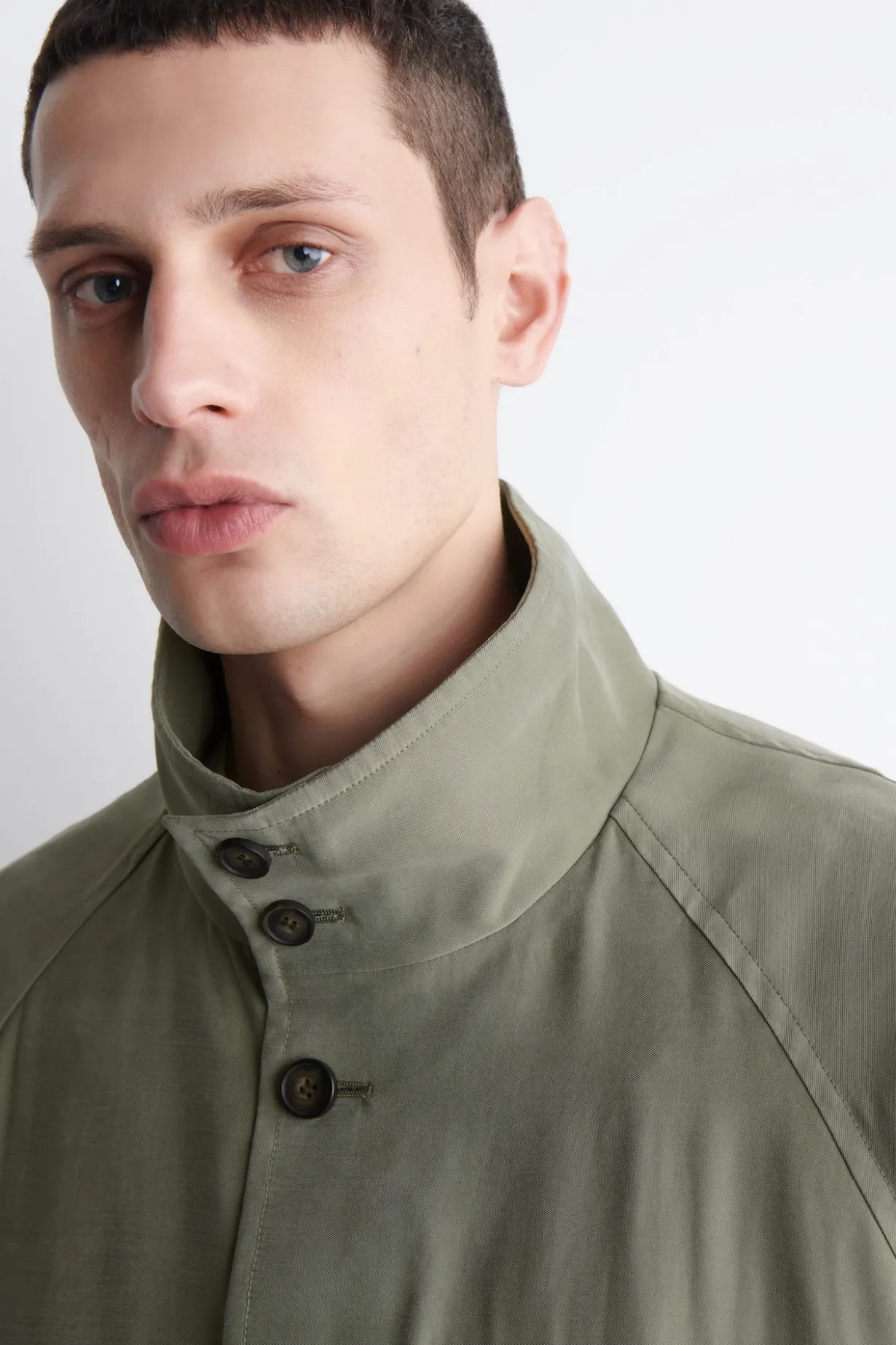 BLOUSONJACKE AUS TWILL MIT STEHKRAGEN
