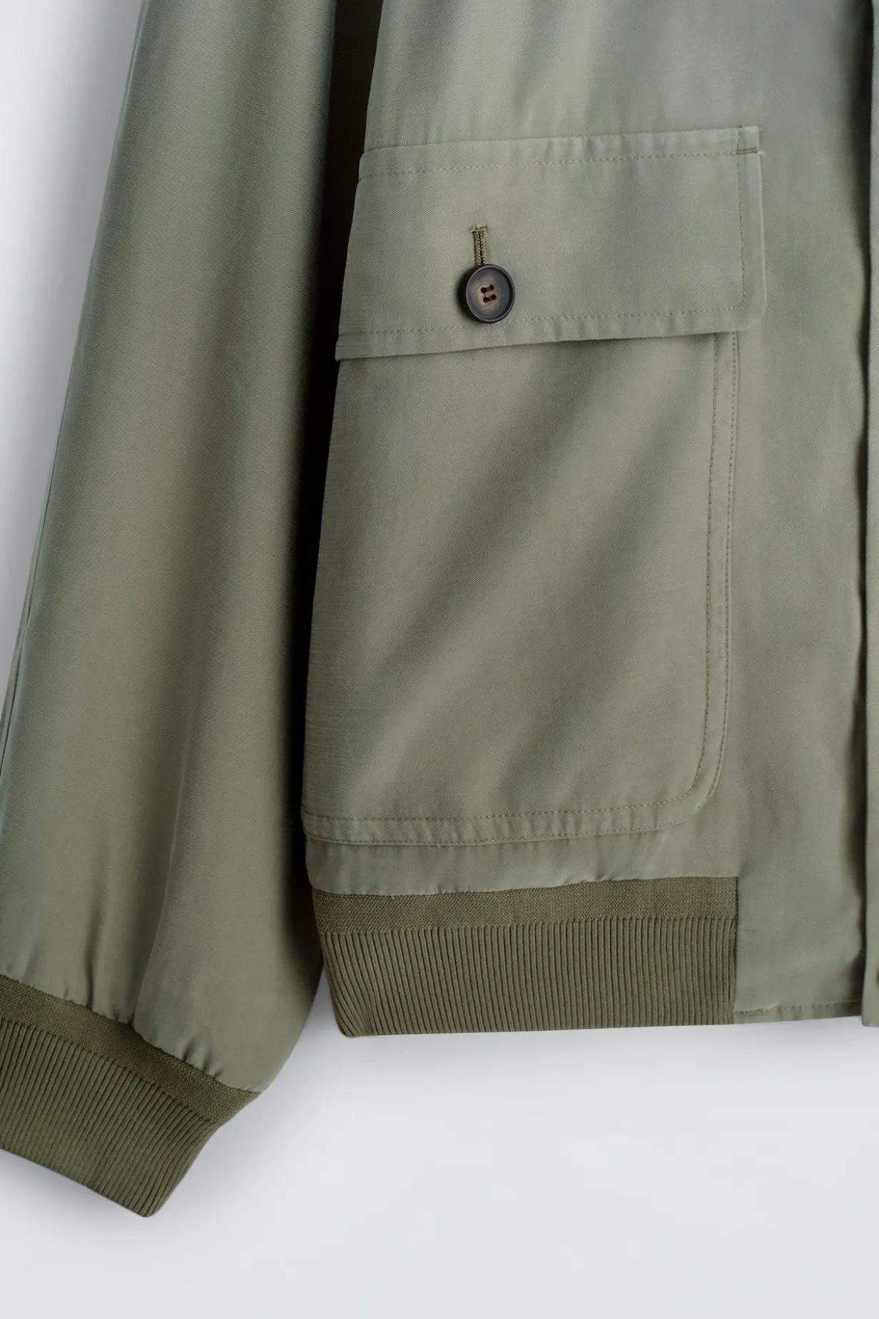 BLOUSONJACKE AUS TWILL MIT STEHKRAGEN