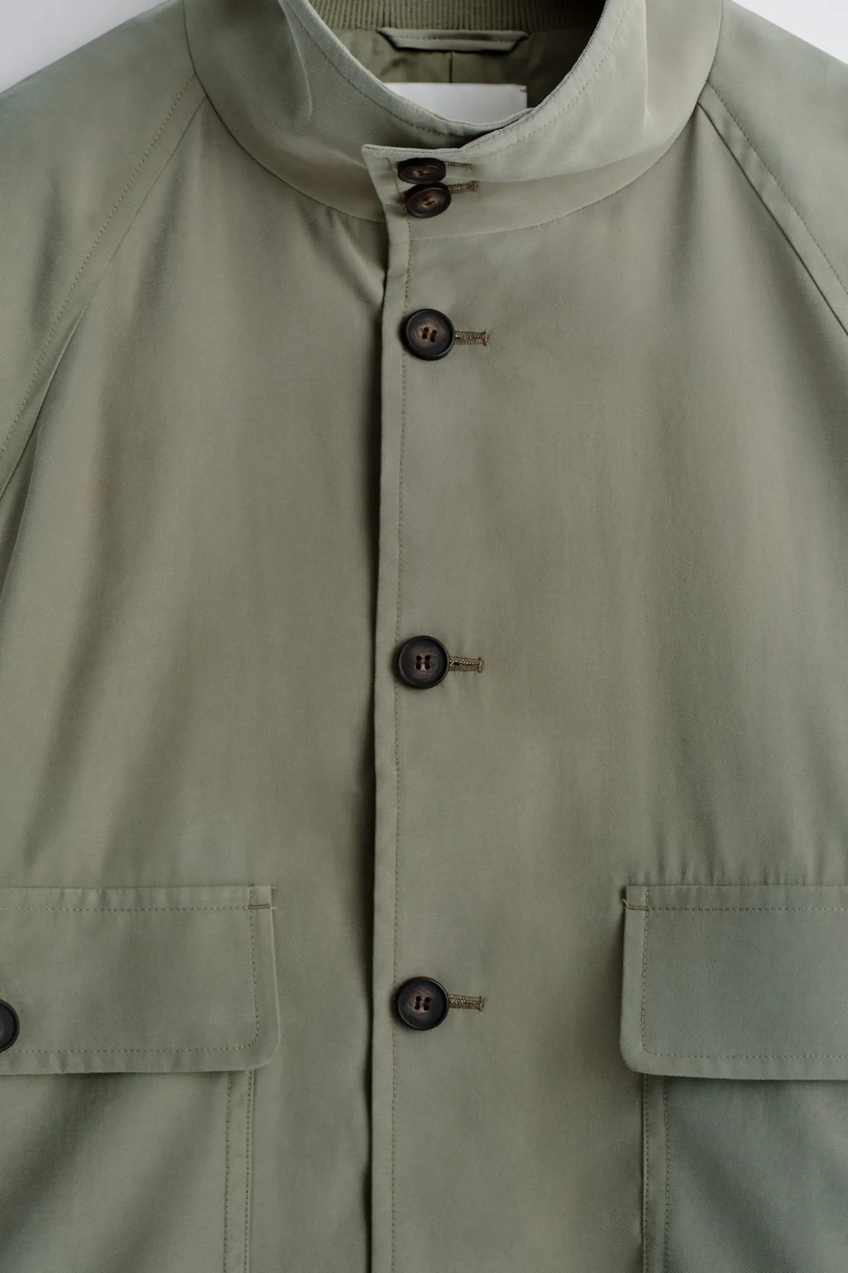 BLOUSONJACKE AUS TWILL MIT STEHKRAGEN