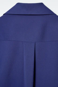 BLUSE AUS WOLL-MIX MIT KURZEM REISSVERSCHLUSS