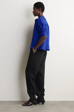 BLUSE MIT GESMOKTEN PUFFÄRMELN