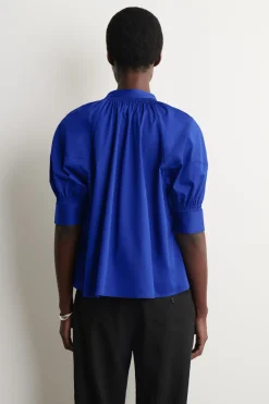 BLUSE MIT GESMOKTEN PUFFÄRMELN