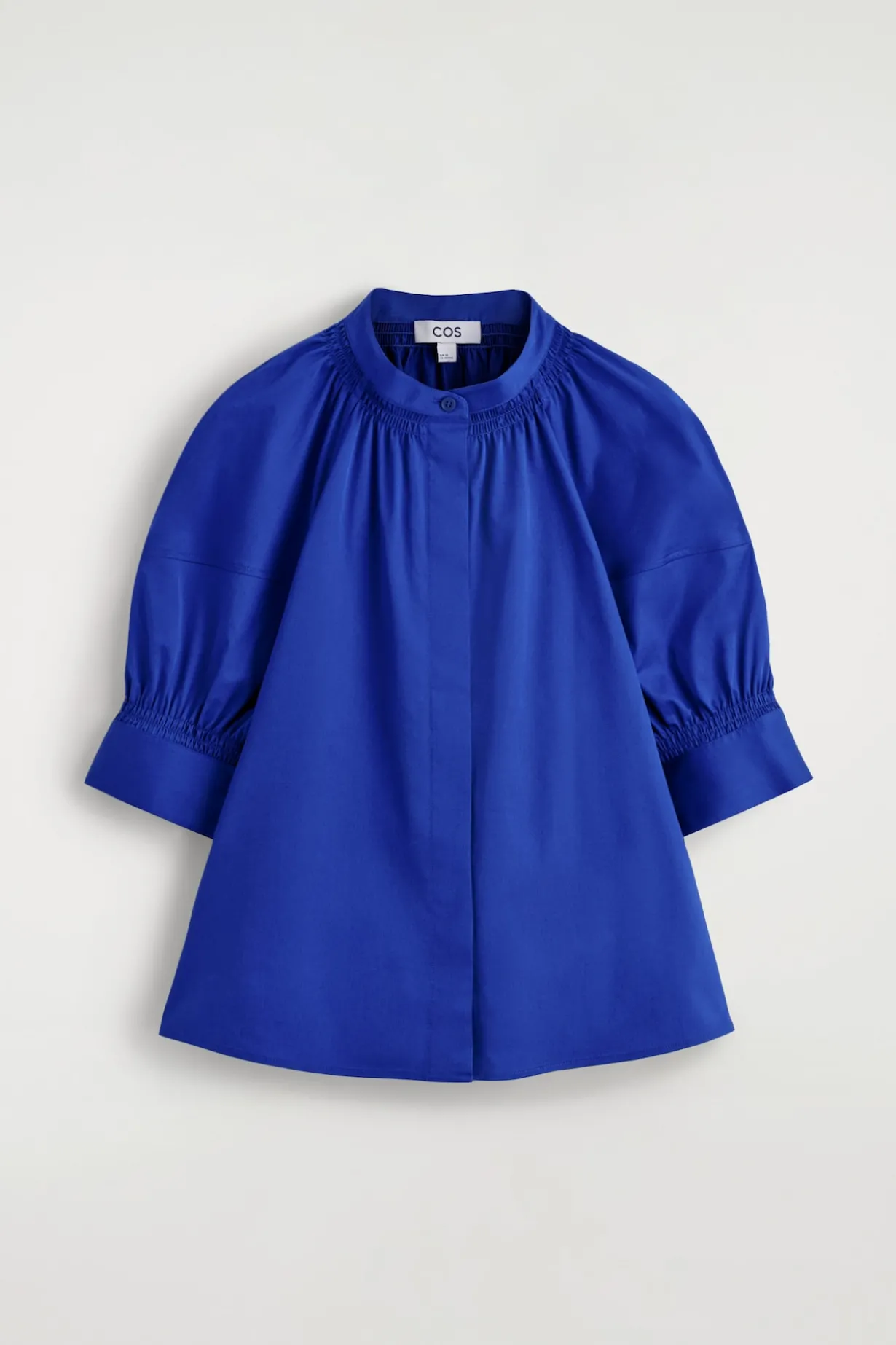 BLUSE MIT GESMOKTEN PUFFÄRMELN