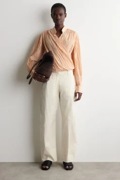 BLUSE MIT KNITTEROPTIK